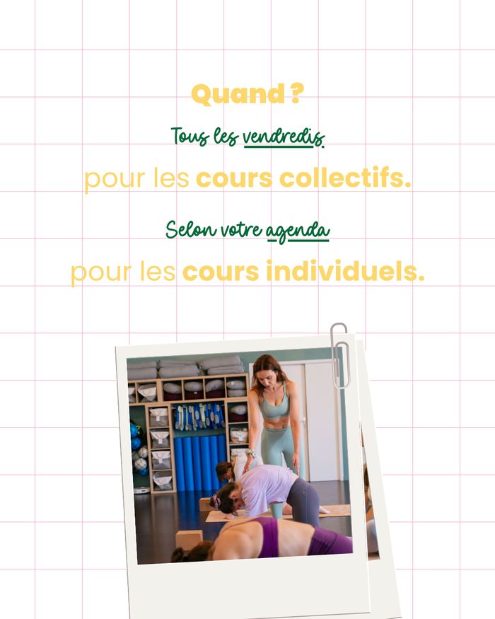 Horaires des cours de yoga collectifs et individuels